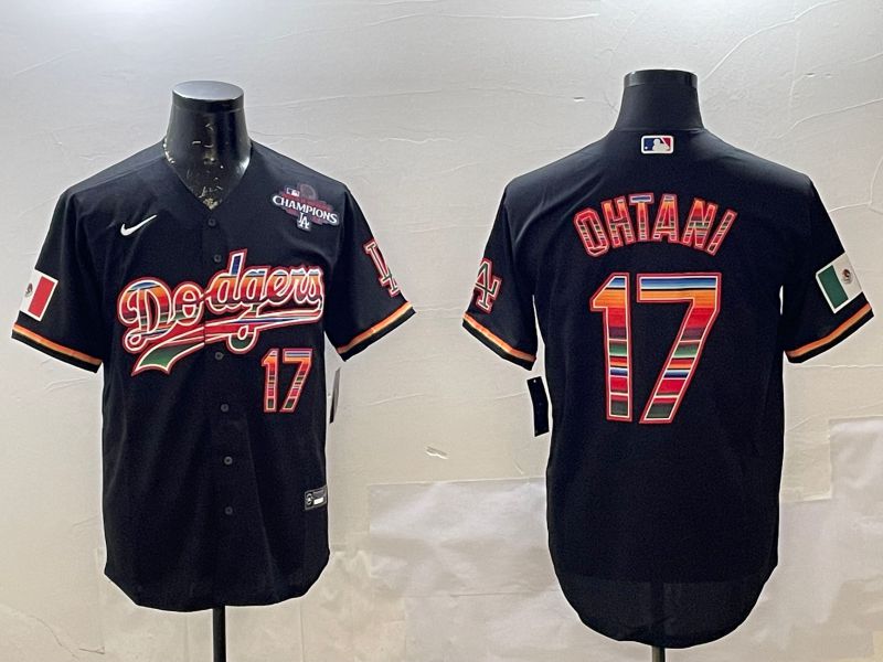 Men Los Angeles Dodgers #17 Ohtani Black Game 2025 Nike MLB Jersey style 2263->los angeles dodgers->MLB Jersey